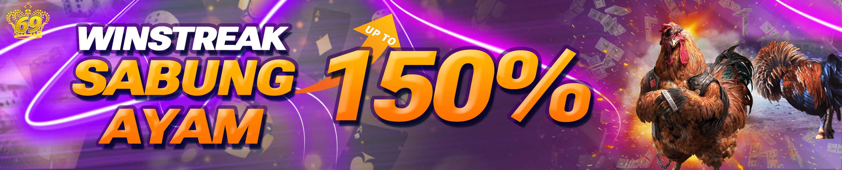BONUS WINSTREAK SABUNG AYAM 150%
